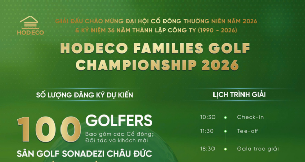 Thông báo đăng ký HODECO Families Golf Championship 2026