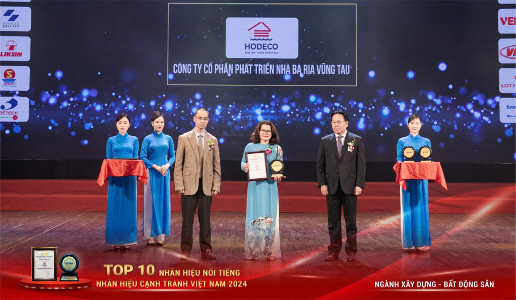 HODECO Top 10 Nhãn hiệu Nổi tiếng Việt Nam ngành Bất động sản – Xây dựng năm 2024