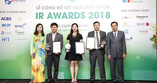HODECO vinh dự lọt top 3 doanh nghiệp nhóm Small & Micro cap có hoạt động IR tốt nhất 2018
