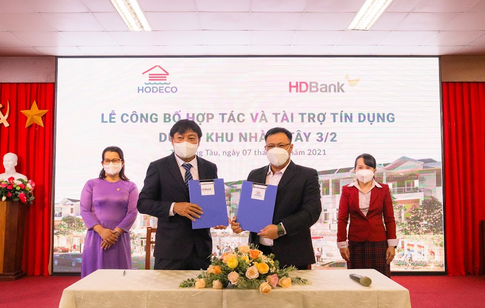 Hodeco và HD Bank Vũng Tàu công bố hợp tác tài trợ tín dụng dự án Khu Nhà ở Tây 3/2